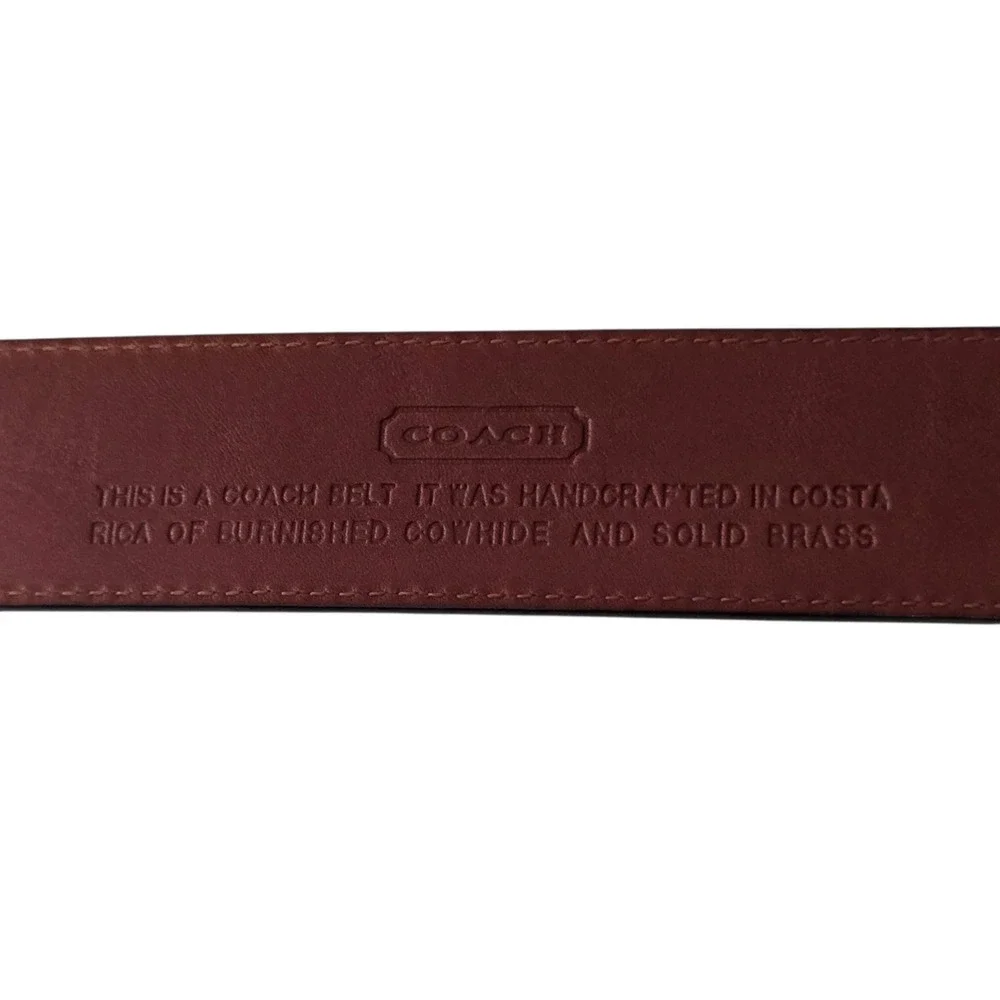 Coach Mens Mahogany Brown Leather 36